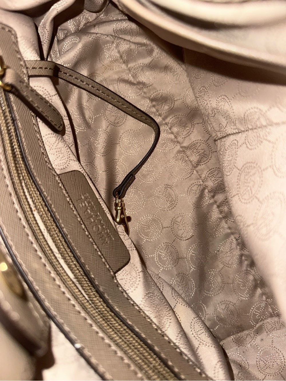 Michael Kors Chocolate Brown Saffiano Leather Satchel with Gold Hardware - Picture 3 of 4